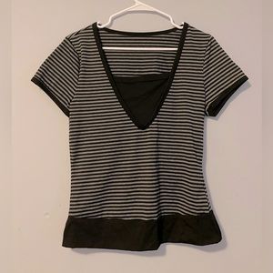 stripped crop tee